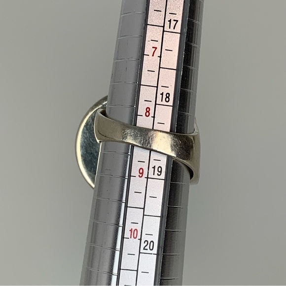 Sterling Silver Ring Fish Band Jasper Stone Sz 8.5 Vtg Stamped 925 Marine Life - Picture 7 of 13